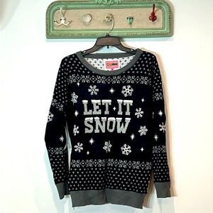 Tipsy elves Let it snow light up snowflake sweater women’s size medium